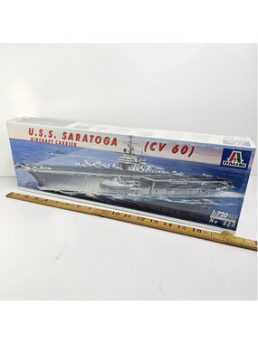 SEALED 1994 Italeri U.S.S. Saratoga CV-60 Aircraft Carrier 1:720 Model 520 NEW